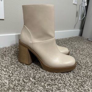 Cream Booties